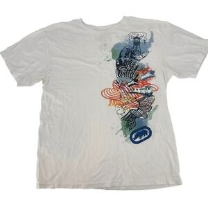 Ecko Unltd Mens Graphic T-Shirt White Large Rhino Graffiti Urban Streetwear L